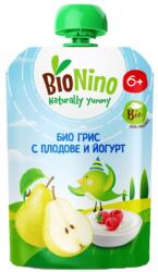 BioNino Био плодова закуска BioNino - Пауч с грис, плодове и йогурт, 6 м+, 90 g (BN2591) - ozone