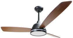 ZEVENTI - Ventilator de tavan LED dimabil, 20 W, 230 V, 2700-6500 K, 132 cm, maro, cu telecomandă (ZV0061)