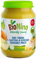 BioNino Био пюре BioNino - Пюре с тиква, картоф, тиквички и пилешко месо, 6 m+, 190 g (BN2317) - ozone