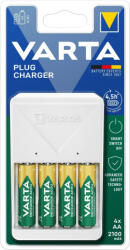 VARTA Plug töltő + 4db AA 2100 mAh akkumulátor (57657101451)