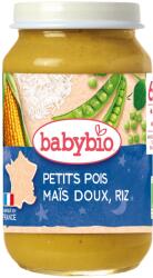 Babybio Био зеленчуково пюре Babybio - Грах, сладка царевица и ориз, 6 м+, 200 g (3288131500584) - ozone