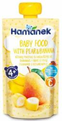 Hamanek Плодово бебешко пюре Hamanek - Пауч с круши и банан, 120 g (8595139780432) - ozone