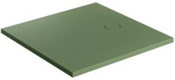 Omnires Cadita de dus Omnires AQUAROCK, 90x90 cm, compozit, verde mat (AQUAROCK90-KOL)