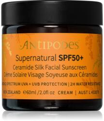 Antipodes Supernatural SPF50+ Ceramide Silk Facial Sunscreen ápoló arckrém ceramidokkal SPF 50+ 60 ml