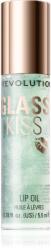 Revolution Beauty Glass Kiss csillogó olaj az ajkakra árnyalat Pixiedust Green 5.5 ml