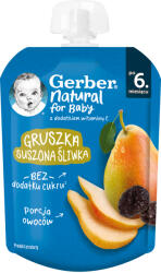 Nestle Пюре от круша и сушени сливи Nestlе Gerber - Пауч 6+ месеца, 80 g (12513307) - ozone