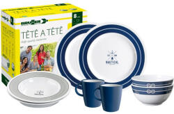Brunner Set tête-à-tête Nautical 8 pcs edénykészlet fehér/kék