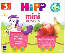 Hipp Био десерт Hipp - Банани и ябълки, 5 м+, 4 х 100 g (5820) - ozone