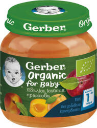 Nestle Био плодово пюре Nestlе Gerber Organic - Ябълка, кайсия и праскова, 125 g (12455480) - ozone