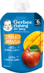 Nestle Плодово пюре Nestle Gerber - Пауч с манго и ябълка, 6м+, 80 g (12513303) - ozone