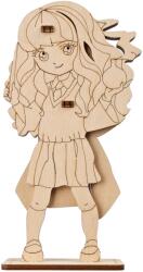 UGears Мини дървен 3D пъзел Ugears от 5 части - Фигурка за оцветяване Хърмаяни (U-70239)