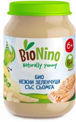 BioNino Био пюре BioNino - Зеленчуци със сьомга, 6 м+, 190 g (BN2416) - ozone