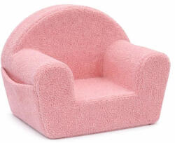 NEW BABY Gyermek fotel oldalsó zsebbel New Baby Teddy pink