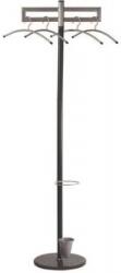 Manutan Cuier Tom Manutan, metalic, negru/gri, cu suport pentru umbrele, 4 agatatori, 172 cm M1133109 Agatator cuier