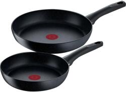 Tefal Black Stone Serpenyő szett 2 részes 24cm 28cm Fekete G28191 (G28191)