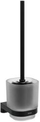 RAVAK Chrome CR II 410.20BLM fali WC kefe tartó, matt fekete X07P1384 (X07P1384) - szaniterplaza