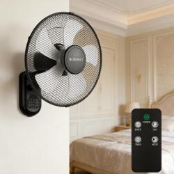ZEVENTI - Стенен вентилатор fanny 45 w/230 v Ø 41 см черен + дистанционно управление (bg4296)