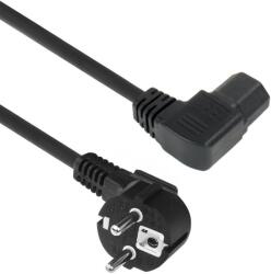 ACT Powercord conector de rețea Schuko CEE 7/7 masculin (unghiular) - C15 (unghiular stânga) IEC 60320 1, 5m Negru (AK5347)