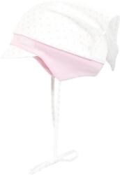  Gyerek sapka karpánttal, fehér, csillagmintás, 100% pamut, szett (hurtimex_4050744628578)