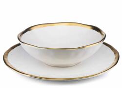 HowHomely 8 db tányér szett, HowHomely, Fehér/Arany (HH-LISSA-Z8-WG)