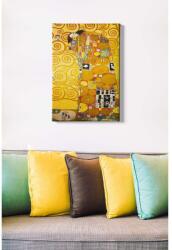 Wallity Elegáns Gustav Klimt dekoratív vászonfestmény, 50 x 70 cm | 100% vászon, 100% fa keret (3 cm vastag) | Tökéletes a lakberendezés és a művészet szerelmeseinek (529TCR1373)