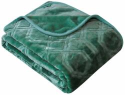 Spod Igły i Nitki Vito Akril takaró 160x200 cm zöld dombornyomott geometriai mintás, dekoratív ágytakaró (5101494)