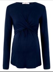  Női blúz, sötétkék, hosszú ujjú, viszkóz, L INTL (hurtimex_4059555032277)