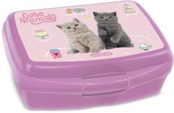 Ars Una Uzsonnás doboz ARS UNA Cute Animals-Tea Party műanyag BPA mentes 165x135x60 mm (52545320) - vectraline