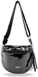 ZELLIA Női Oldaltáska 21028 Fekete Lakk (ZLK-21028-94638783)