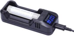 KeepPower LCD akkutöltő Li-ion 14500 / 16340 / CR123 / 18650 / 26650 cellákhoz (CHARGERL1)