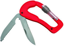 Baladeo ECO211 Cliff karabiner + 2 penge, piros