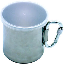 Baladeo PLR065 rozsdamentes acél bögre karabinerrel