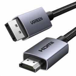 UGREEN CABLU video Ugreen, DP125 DP (T) la HDMI (T), 4K/30Hz, lungime 1.5m, braided, negru 35841 (timbru verde 0.08 lei) - 6941876238415 (35841)