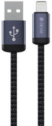 DEVIA Cablu Lightning / USB Gracious, 2, 4A, 2m, negru, Devia