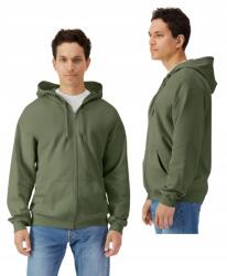Gildan Férfi cipzáras kapucnis melegítőfelső Gildan SF600 Viaszzöld 4XL (SF600)