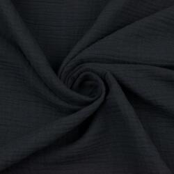  Muszlin szövet Pamut varróanyag 0, 5mb Szín Fekete (MUŚLIN)