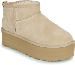 UGG Ghete Femei W CLASSIC ULTRA MINI PLATFORM UGG Bej 41