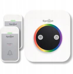 Spreest Vezeték Nélküli Kapucsengő Elemes Kapuhoz Vízálló Külső (Dzwonek bezprzewodowy 2M01-G06-WW 2T1R Biały)