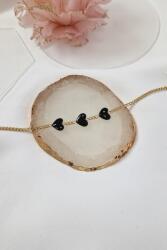  Karkötő Fekete szív arany-fekete