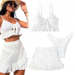  Női fürdőruha szett szoknyával 3az1ben pareo magas derekú bikin S (szes01czbS)