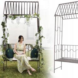 Garden Line Kerti Pergola Paddal 123 x 63 x 252 CM Barna Stílusos Dekoráció (GOM1456)