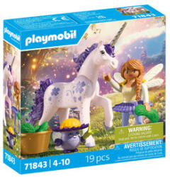 Playmobil Figurină colecționabilă unicorn cu zână lavandă norocoasă (71843)