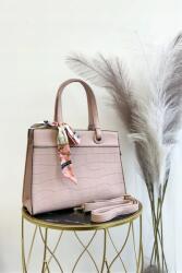 Válltáska Kígyóbőr utánzat púderrózsaszín Uni (00593-3-1-1)