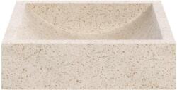 Kave Home Fehér szögletes terrazzo asztali mosogató Kave Home Kuveni 45 x 40 cm (LF-AB0145PR33)