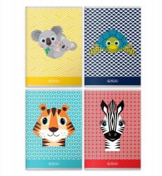 Herlitz A/5-ös méretű, 32 lapos kockás füzet, Cuki Állatok mintával Herlitz (9582503)