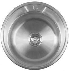 SAPHO Beépített rozsdamentes mosogató, kerek, 51x18cm (sap-AQ051B)