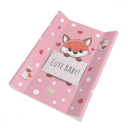  Babastar merev pelenkázó lap 50*70 cm - Rózsaszín szívecskés róka