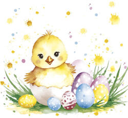  Húsvét Chick in Eggshell szalvéta 20 db-os 33x33 cm (PKK765376) - aprotalpak