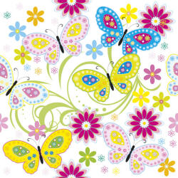  Pillangó With Flowers szalvéta 20 db-os 33x33 cm (PKK038042) - aprotalpak