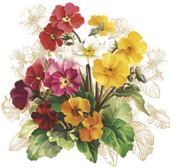  Virág Vintage Primrose szalvéta 20 db-os 33x33 cm (PKK770837) - aprotalpak